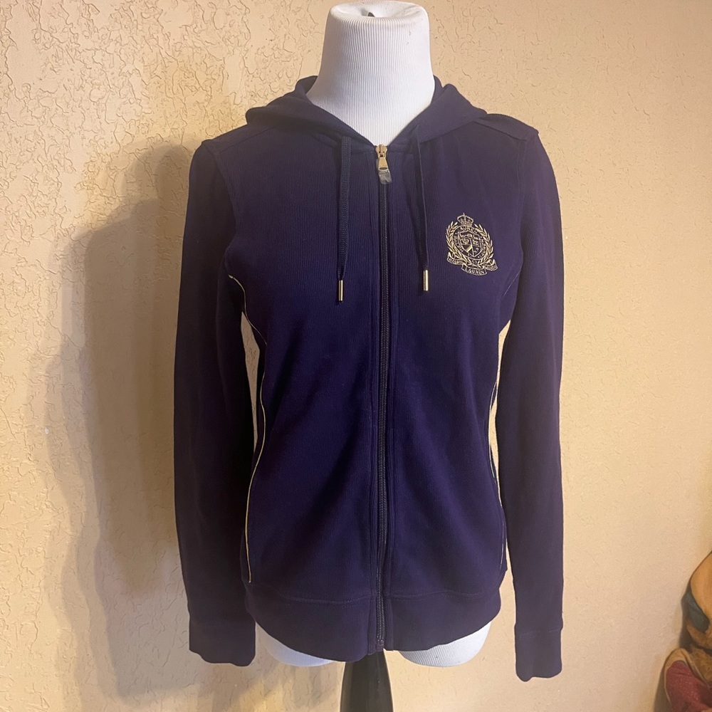Ralph Lauren Purple Hoodie Jacket Size Small